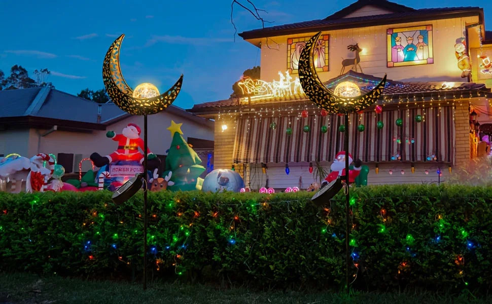 Solar Garden Light - Cracked Glass Sphere