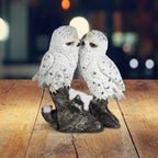 6"H Snow Owl Kissing Figurine Decorative Resin Statue Sculpture for Home, Office, or Bookshelf – A Unique Collectible and Perfect Gift for Housewarmings, Holidays, and Birthdays House Of Avana