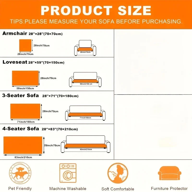 Quilted Sofa Cover - Non-Slip Thickened Ethnic Style