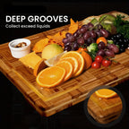 [Kikcoin Brand Chopping Board] 2pcs Kikcoin Brand Chopping Board - Five-layer Thickening, Deep Juice Groove, Parquet Craftsmanship, Exquisite Design, The Best Gift For Family, Friends, Mother's Day. Easter. Ramadan. Memorial House Of Avana