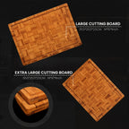 [Kikcoin Brand Chopping Board] 2pcs Kikcoin Brand Chopping Board - Five-layer Thickening, Deep Juice Groove, Parquet Craftsmanship, Exquisite Design, The Best Gift For Family, Friends, Mother's Day. Easter. Ramadan. Memorial House Of Avana