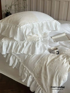 Celeste Soft Lace Embroidered Ruffle Bedding Set / Pink Ever Lasting