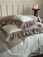 Celeste Soft Lace Embroidered Ruffle Bedding Set / Pink Ever Lasting