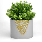 Ceramic Inch Citrine Planter Pot for Plants and Flowers, front view - House Of Avana