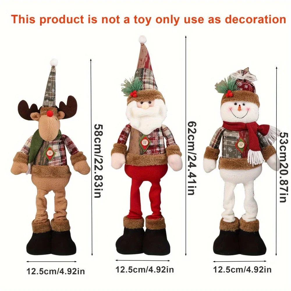 Ceramic Christmas Figurines with Santa, Snowman and Reindeer Designs - House Of Avana
