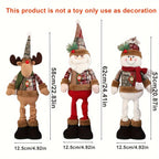 Ceramic Christmas Figurines with Santa, Snowman and Reindeer Designs - House Of Avana