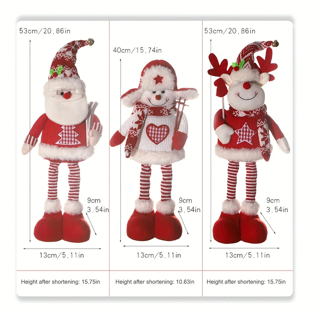 Ceramic Christmas Figurines with Santa, Snowman and Reindeer Designs - House Of Avana