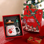 Ceramic Christmas Mug, Heat Resistant Patterned Design - House Of Avana