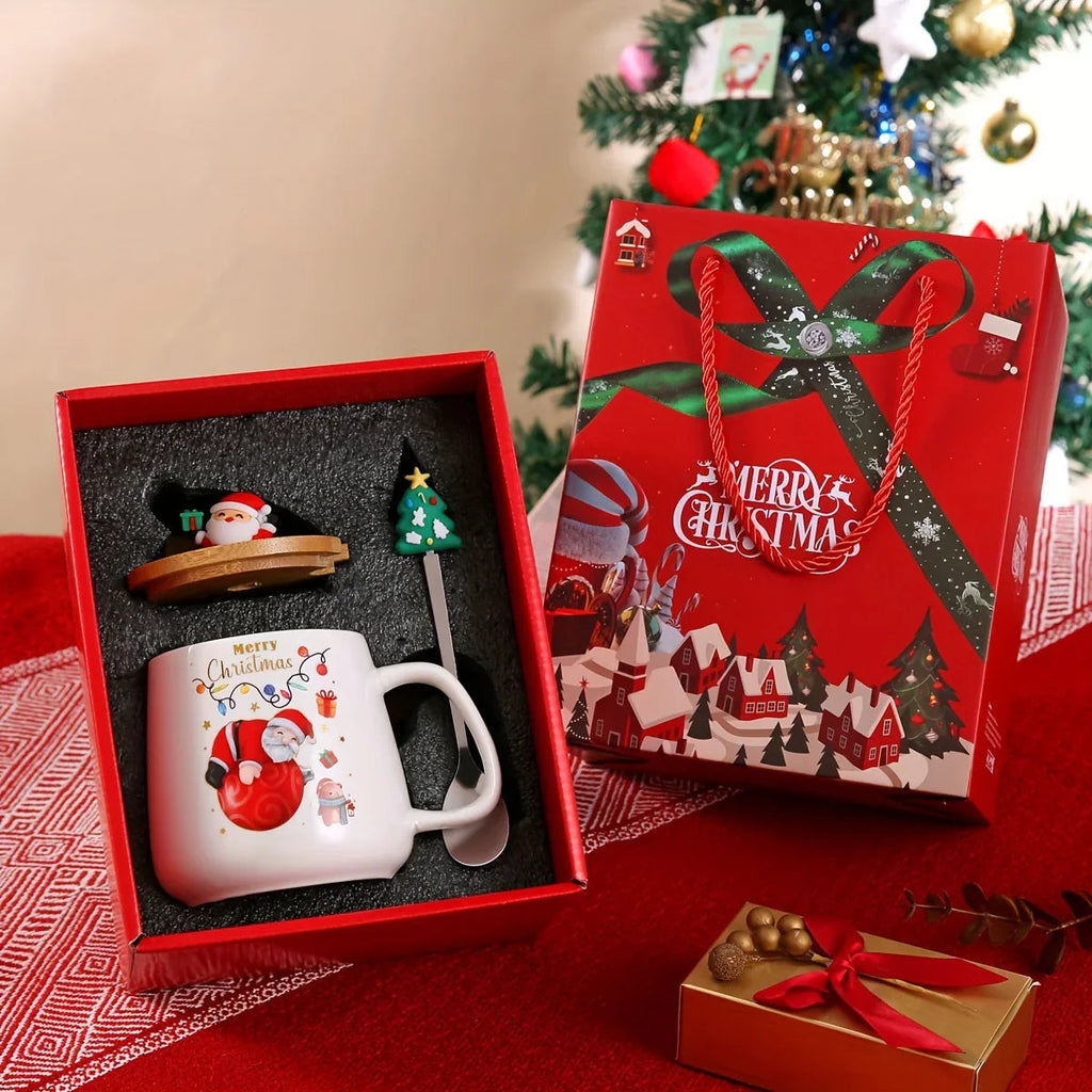Ceramic Christmas Mug, Heat Resistant Patterned Design - House Of Avana [[SKU:HOA-TUM-005]]
