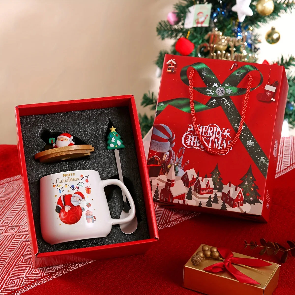Ceramic Christmas Mug, Heat Resistant Patterned Design - House Of Avana [[SKU:HOA-TUM-005]]