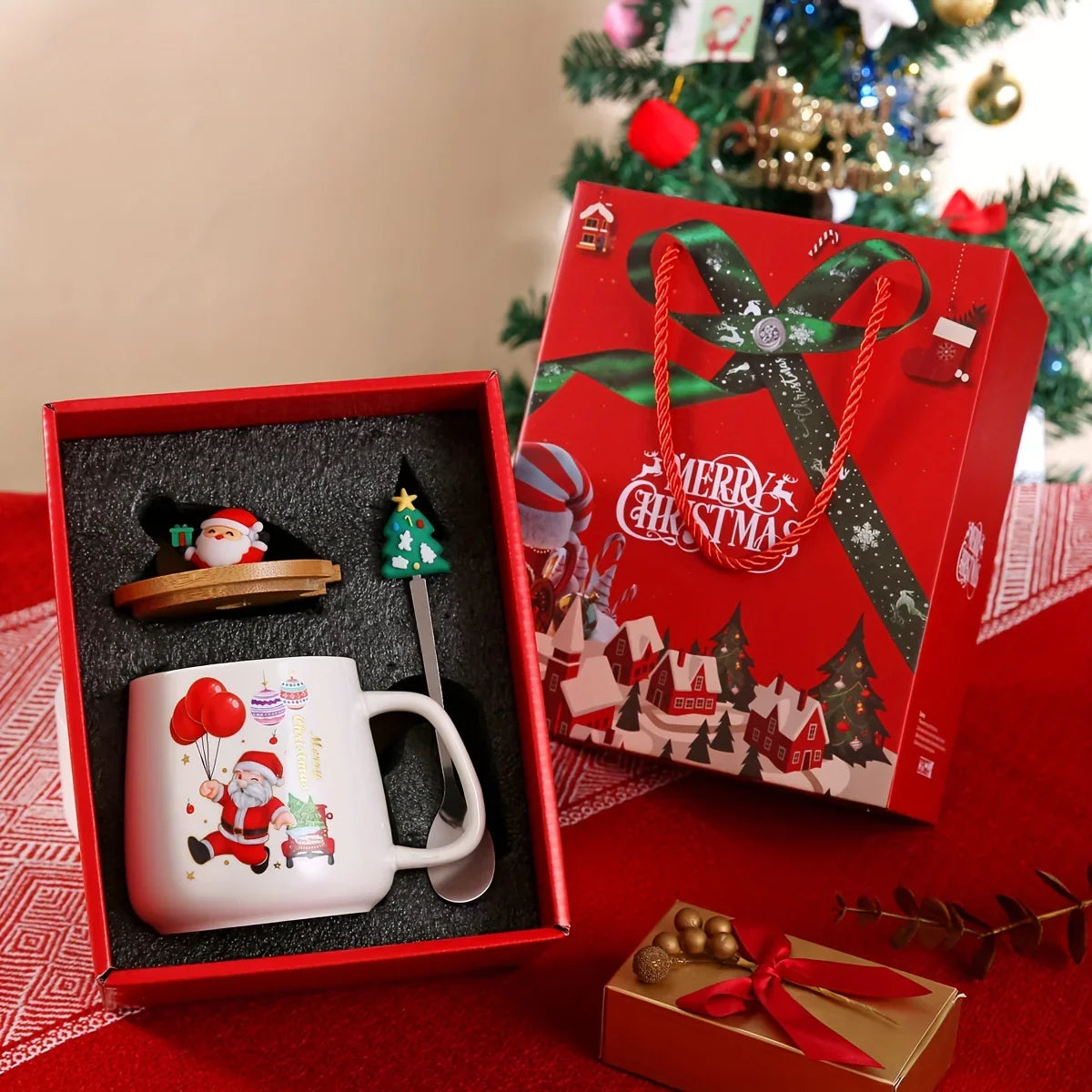 Ceramic Christmas Mug, Heat Resistant Patterned Design - House Of Avana [[SKU:HOA-TUM-005]]
