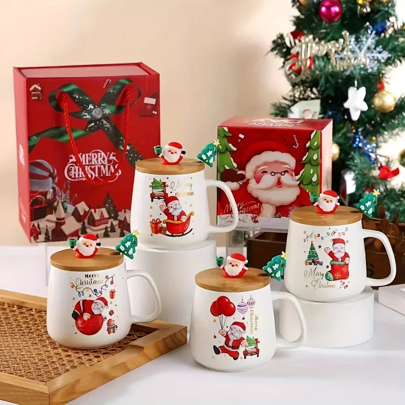 Ceramic Christmas Mug, Heat Resistant Patterned Design - House Of Avana
