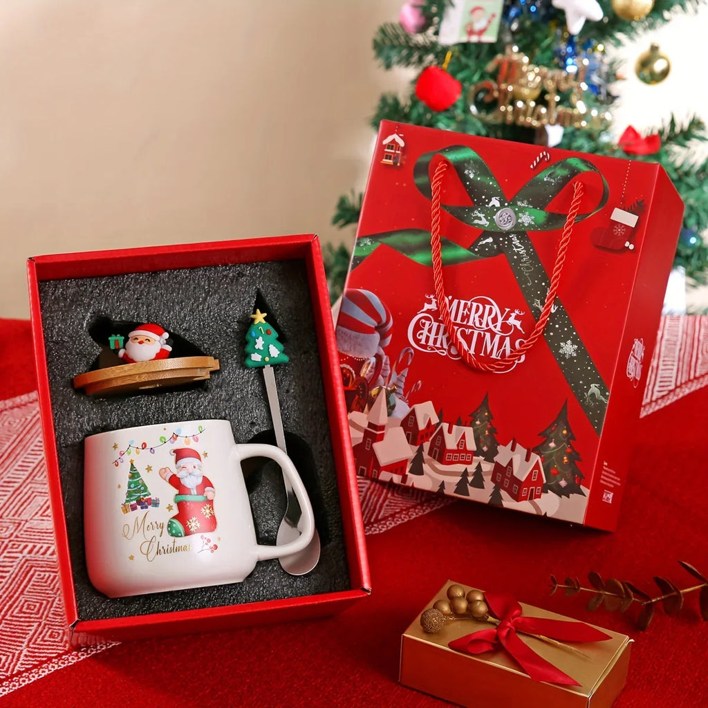 Ceramic Christmas Mug, Heat Resistant Patterned Design - House Of Avana
