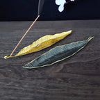 Ceramic Incense Holder - Japanese Tree Leaf Design