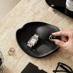 Ceramic jewelry tray in black and white, multifunctional storage - House of Avana