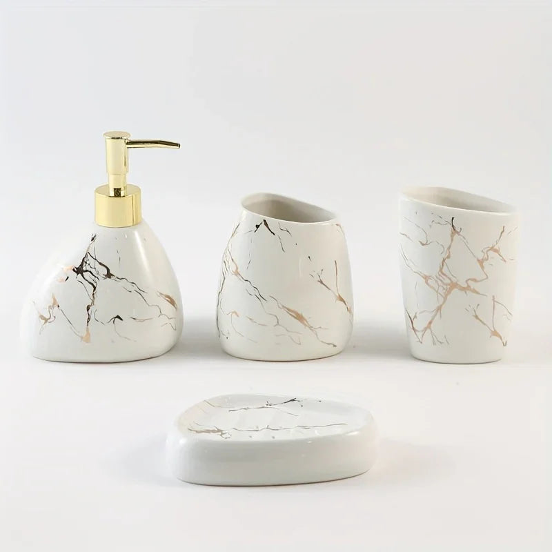 4-piece Luxury Ceramic Bathroom Set - House Of Avana