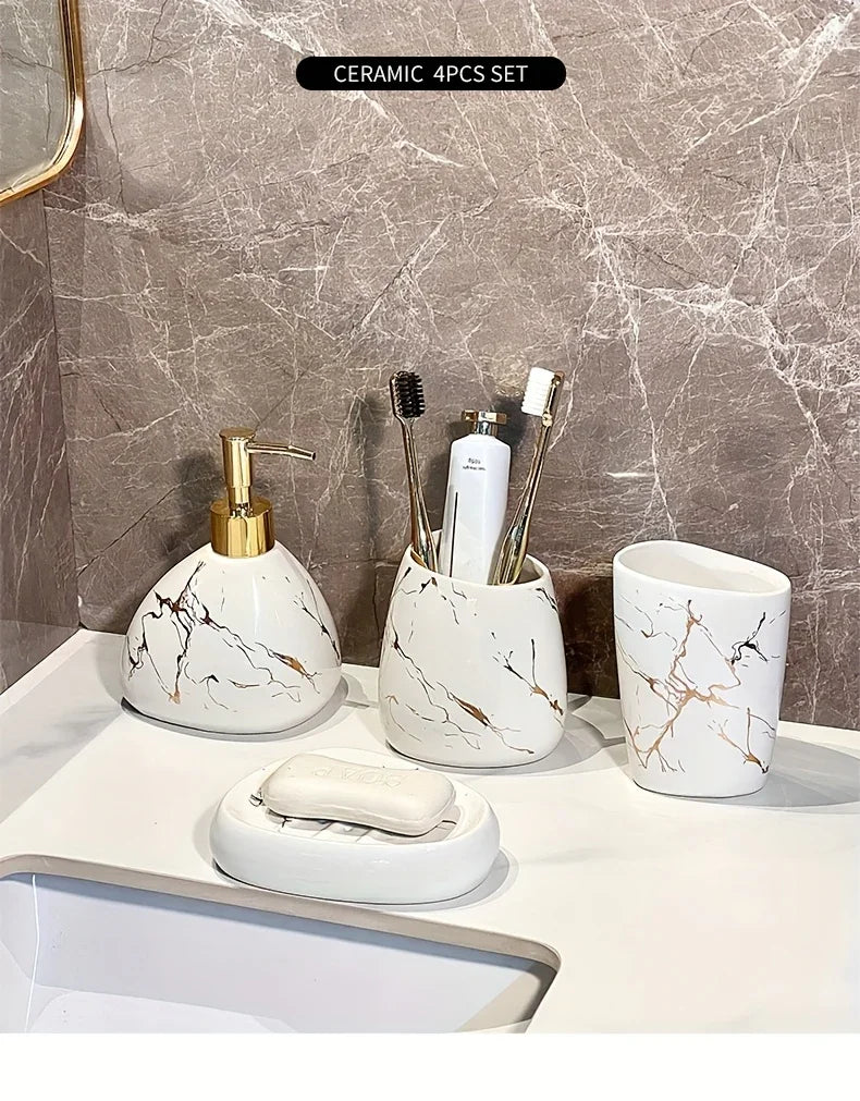 4-piece Luxury Ceramic Bathroom Set - House Of Avana