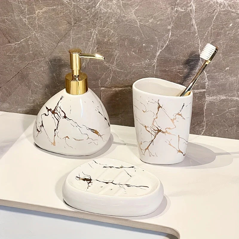 4-piece Luxury Ceramic Bathroom Set - House Of Avana