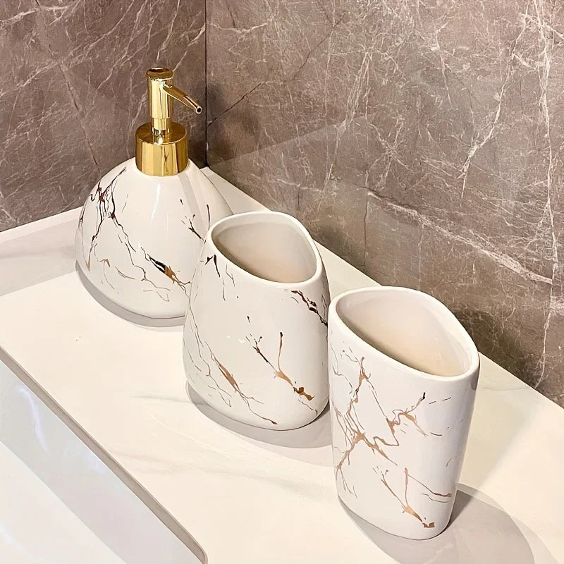 4-piece Luxury Ceramic Bathroom Set - House Of Avana