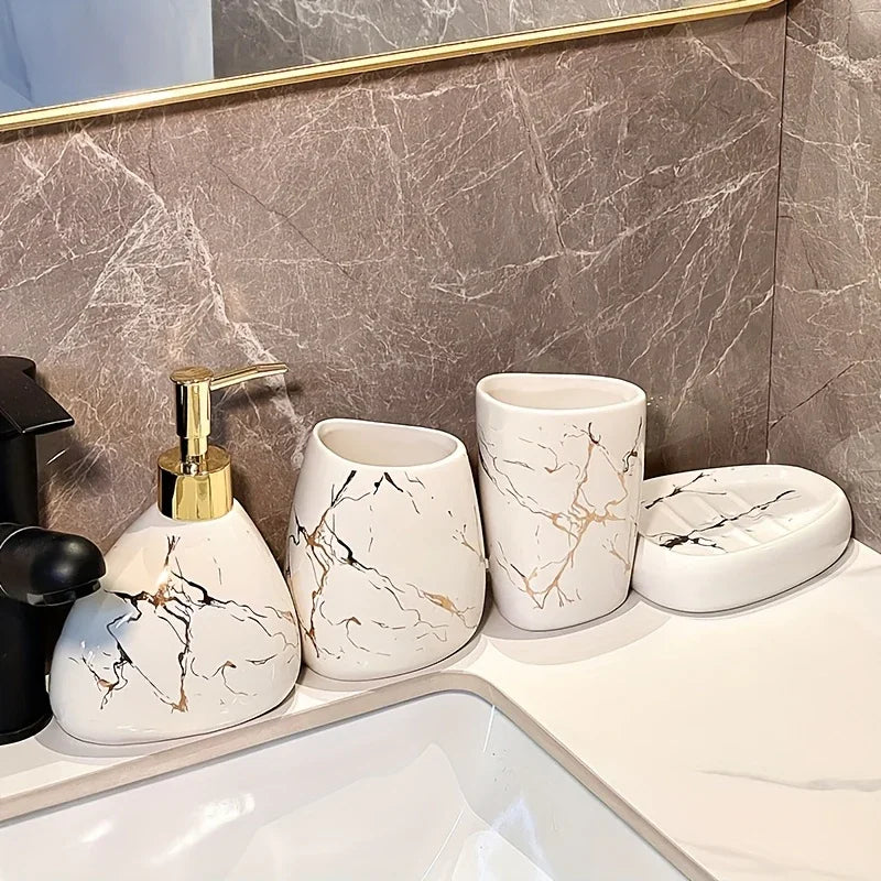 4-piece Luxury Ceramic Bathroom Set - House Of Avana