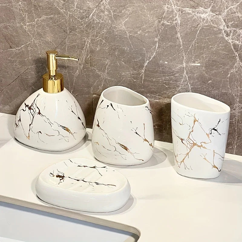 4-piece Luxury Ceramic Bathroom Set - House Of Avana