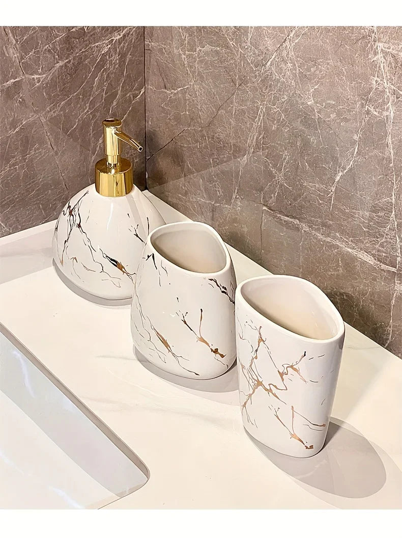 4-piece Luxury Ceramic Bathroom Set - House Of Avana