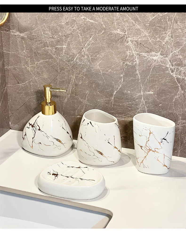 4-piece Luxury Ceramic Bathroom Set - House Of Avana