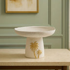 1pc Elegant & Golden Marble-like Resin Decorative Tray with Palm Tree Design - Classic Rectangular Serving Dish for Home, Office (Non-Food Contact), Ramadan Eid Al-fitr Gift - Luxury Table Centerpiece, Office Decoration, Styl House Of Avana [[SKU:HOA-SRV-008]]