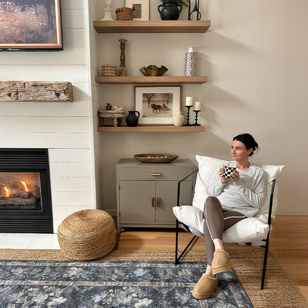 Modern Lounge Chair with Removable Cushion, front view - House Of Avana