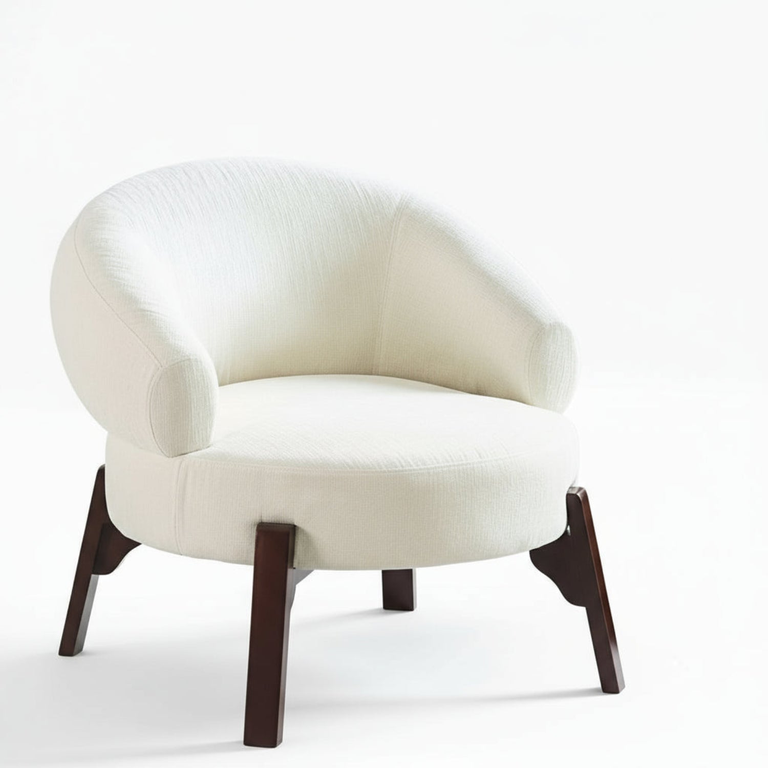 Fabric Upholstered Modern Lounge Chair with Contemporary Design, front view - House Of Avana