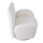 Accent Chair - Swivel Heart Teddy Design, angled view - House Of Avana