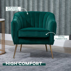 Velvet Accent Chair with Luxury Upholstery and Soft Cushioning, detail shot - House Of Avana