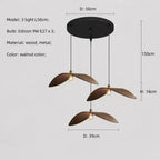 Chandelier - Modern Walnut Pendant