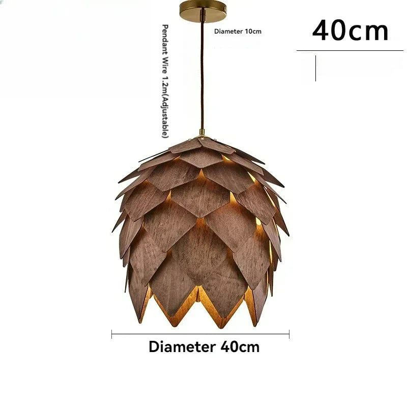 Chandelier - Retro Walnut Pendant