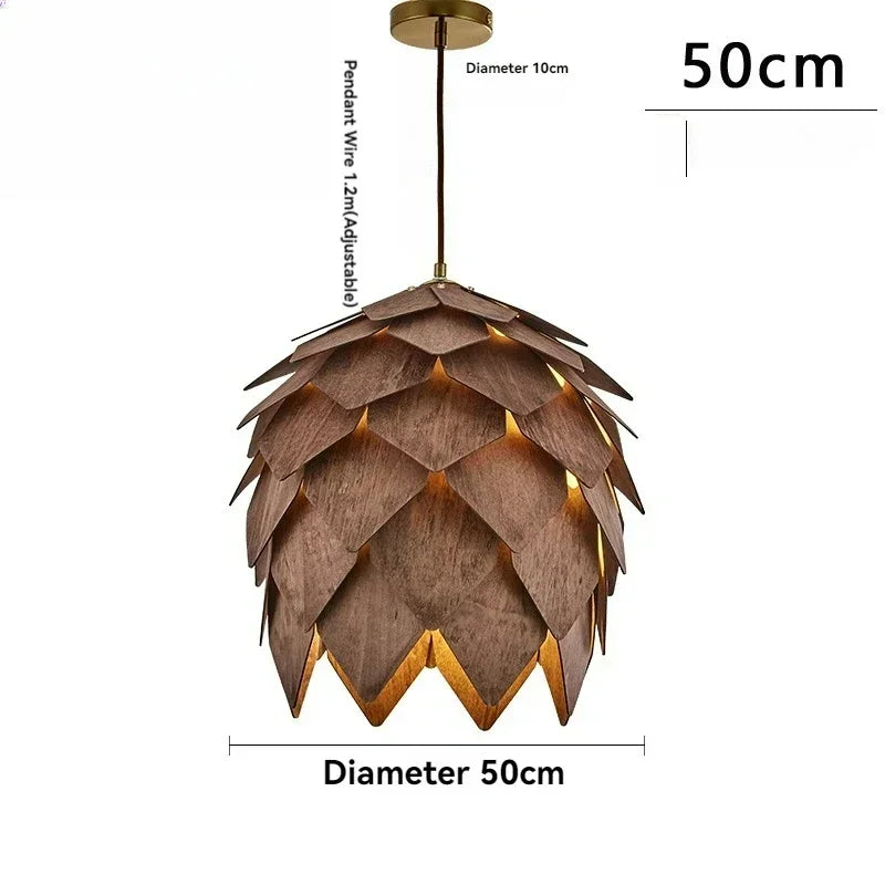 Chandelier - Retro Walnut Pendant