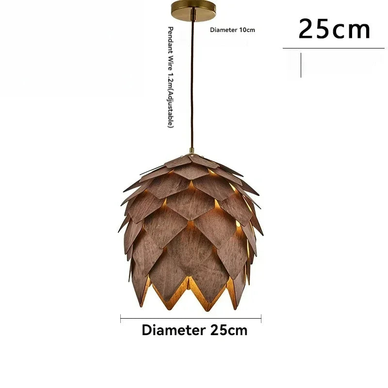 Chandelier - Retro Walnut Pendant
