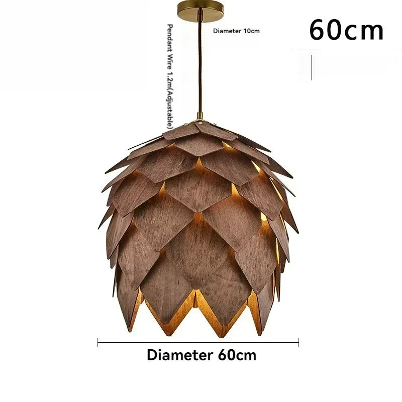 Chandelier - Retro Walnut Pendant