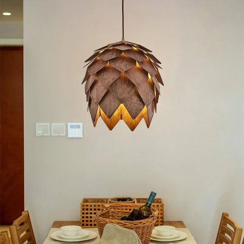 Chandelier - Retro Walnut Pendant