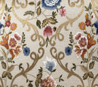 Chantilly Embroidered Linen Throw Pillow Cover 18 X 18