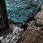 Checkered Area Rug Metro - Brown Blue Pastel RugYourHome