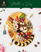 Cheese Board Set, Round Royal Craft Wood