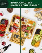 Cheese Board Set with Side Trays Royal Craft Wood