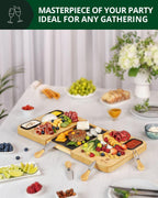Cheese Board Set with Slate Plate Royal Craft Wood