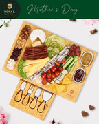 Cheese Board Set w/knives, 16.5“x11” Royal Craft Wood