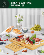 Cheese Board Set w/knives, 16.5“x11” Royal Craft Wood