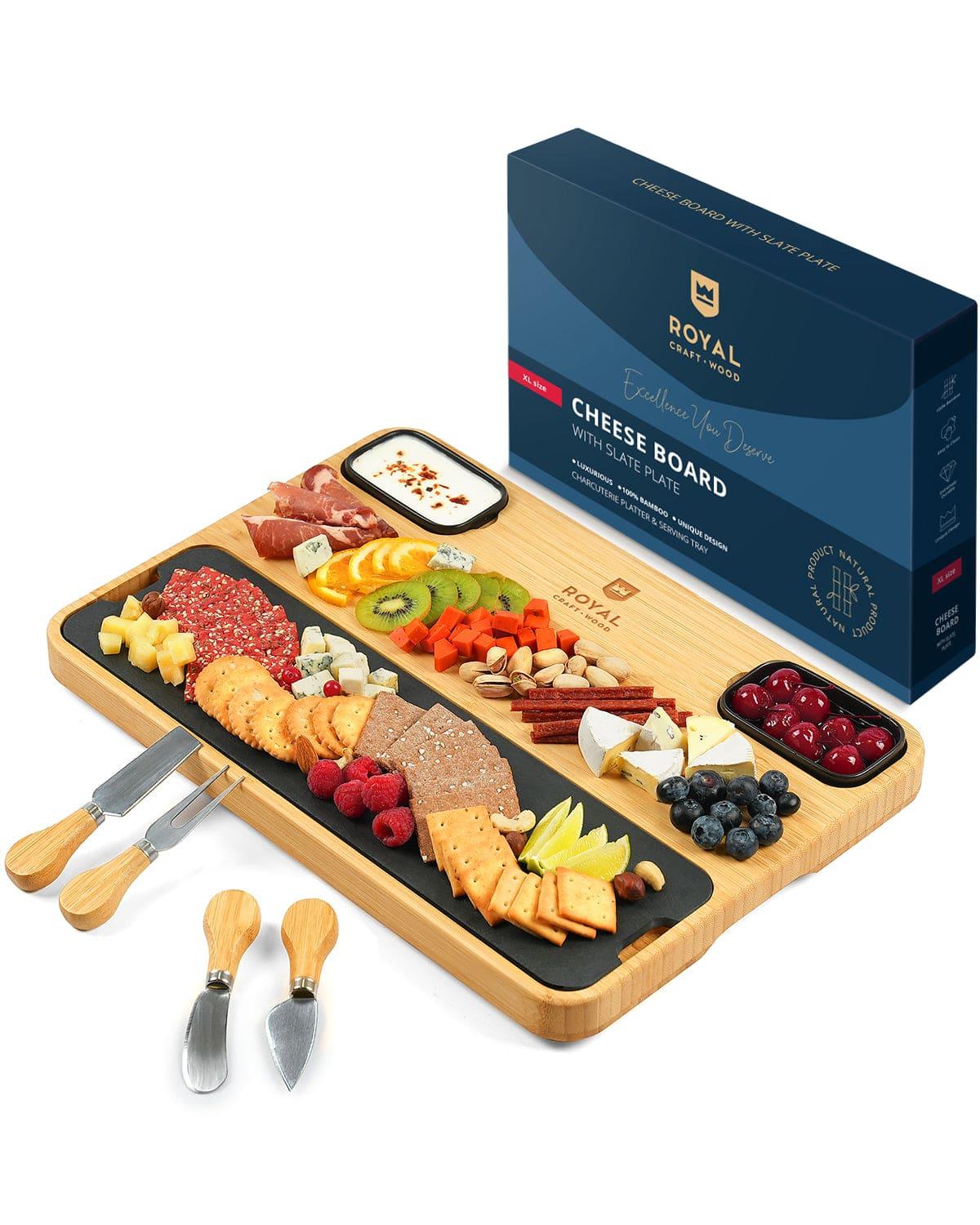 Cheese Board with Slate Plate Royal Craft Wood