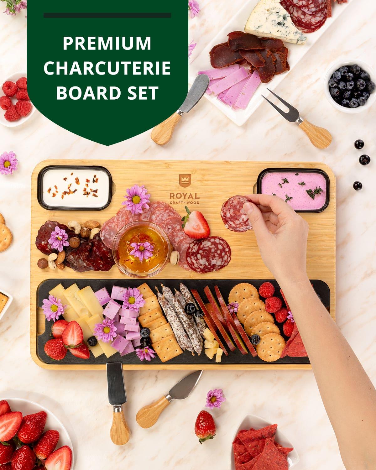 Cheese Board with Slate Plate Royal Craft Wood