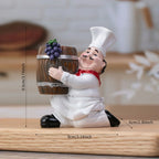 Chef Statue - Decorative Wooden Toothpick Holder
