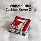 Chenille Christmas Pillowcase with Embroidered Santa Sled Design - House Of Avana