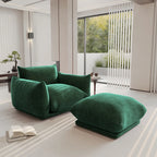 [Modern Chenille Sofa Chair] Modern Chenille Single Sofa Chair, 50.39" Deep Seat Accent Couch for Small Spaces - Living Room, Apartment, Office House Of Avana